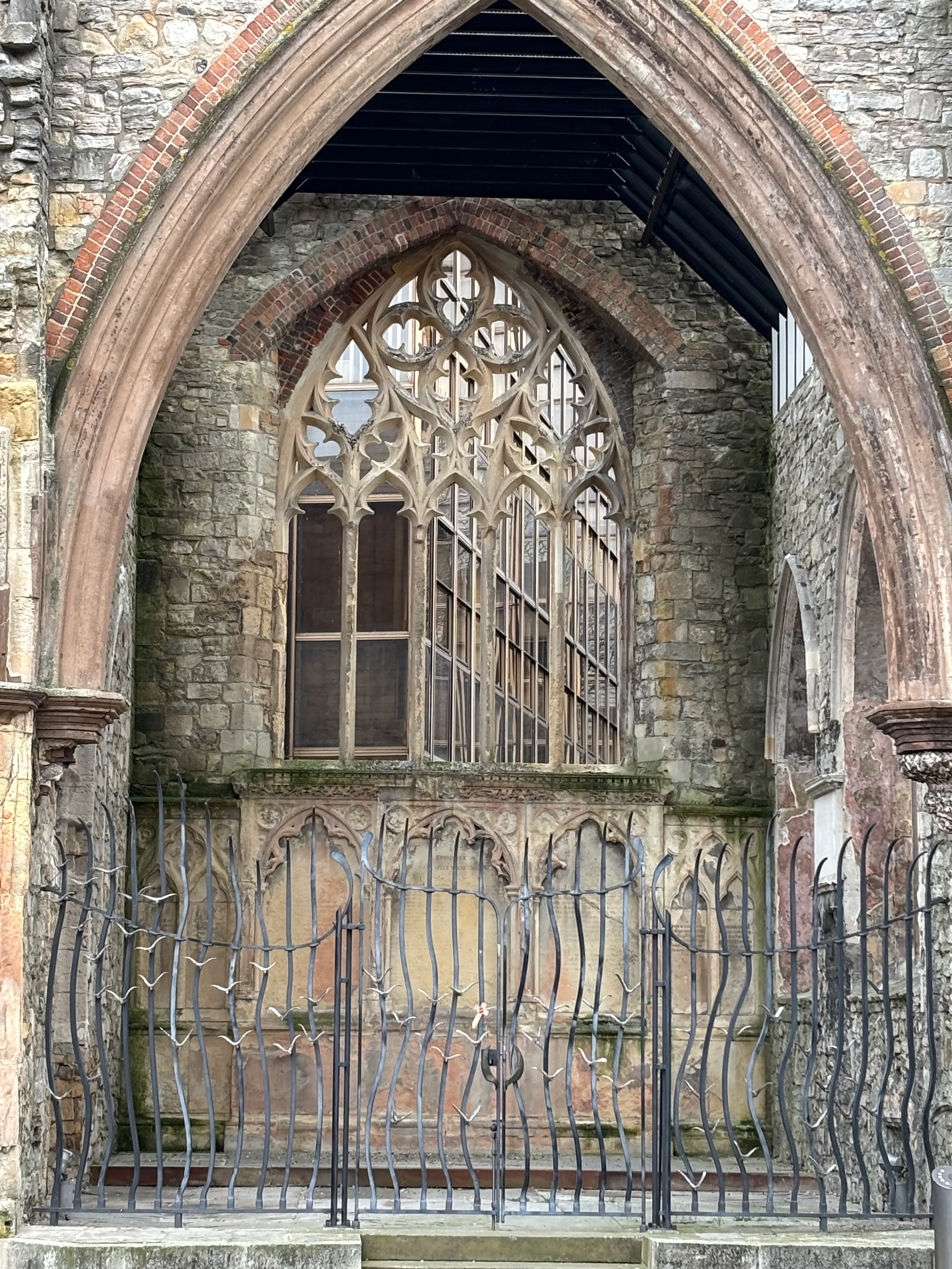 The ruins of Holyrood Church in Southampton